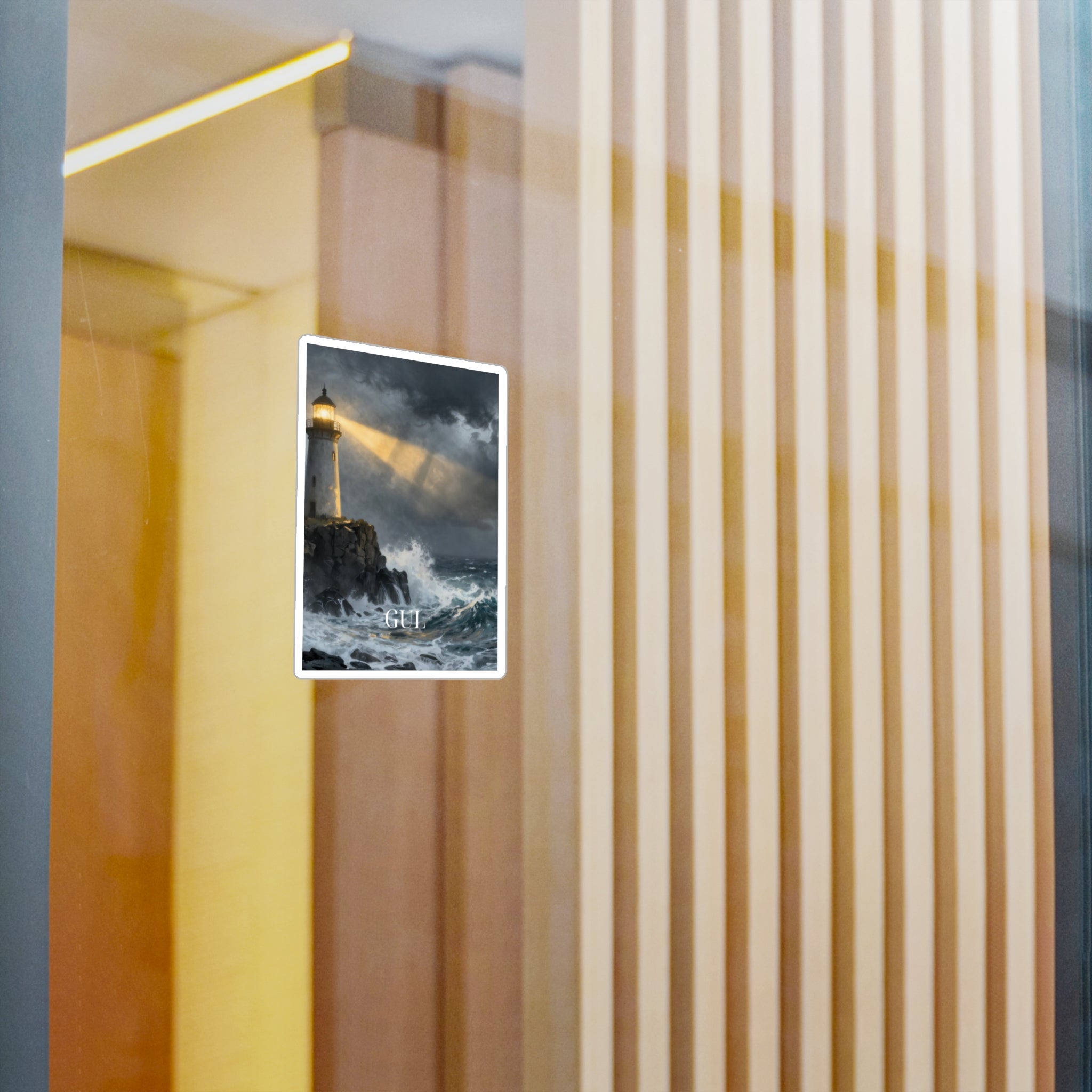 Lighthouse Storm Vinyl Sticker — &