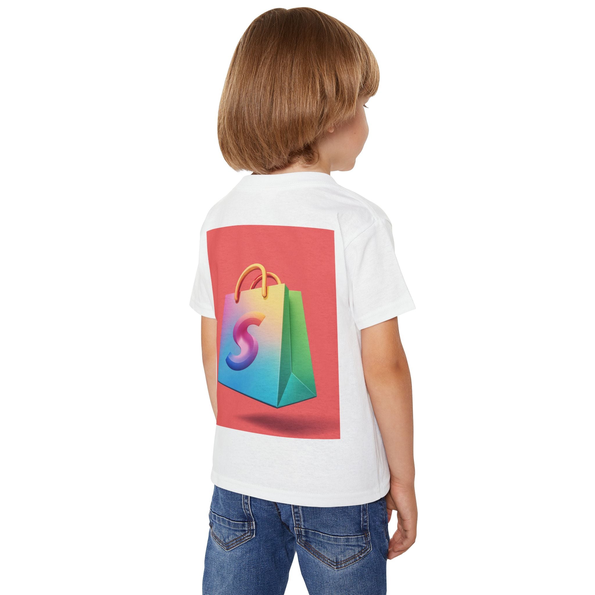 Toddler T-Shirt — Colorful Neon Shop & Rainbow Shopping Bag Graphic