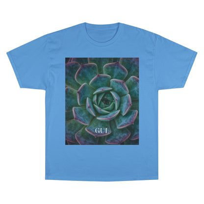 Champion Graphic T‑Shirt — Succulent &amp; Pyramid Photo Print Tee