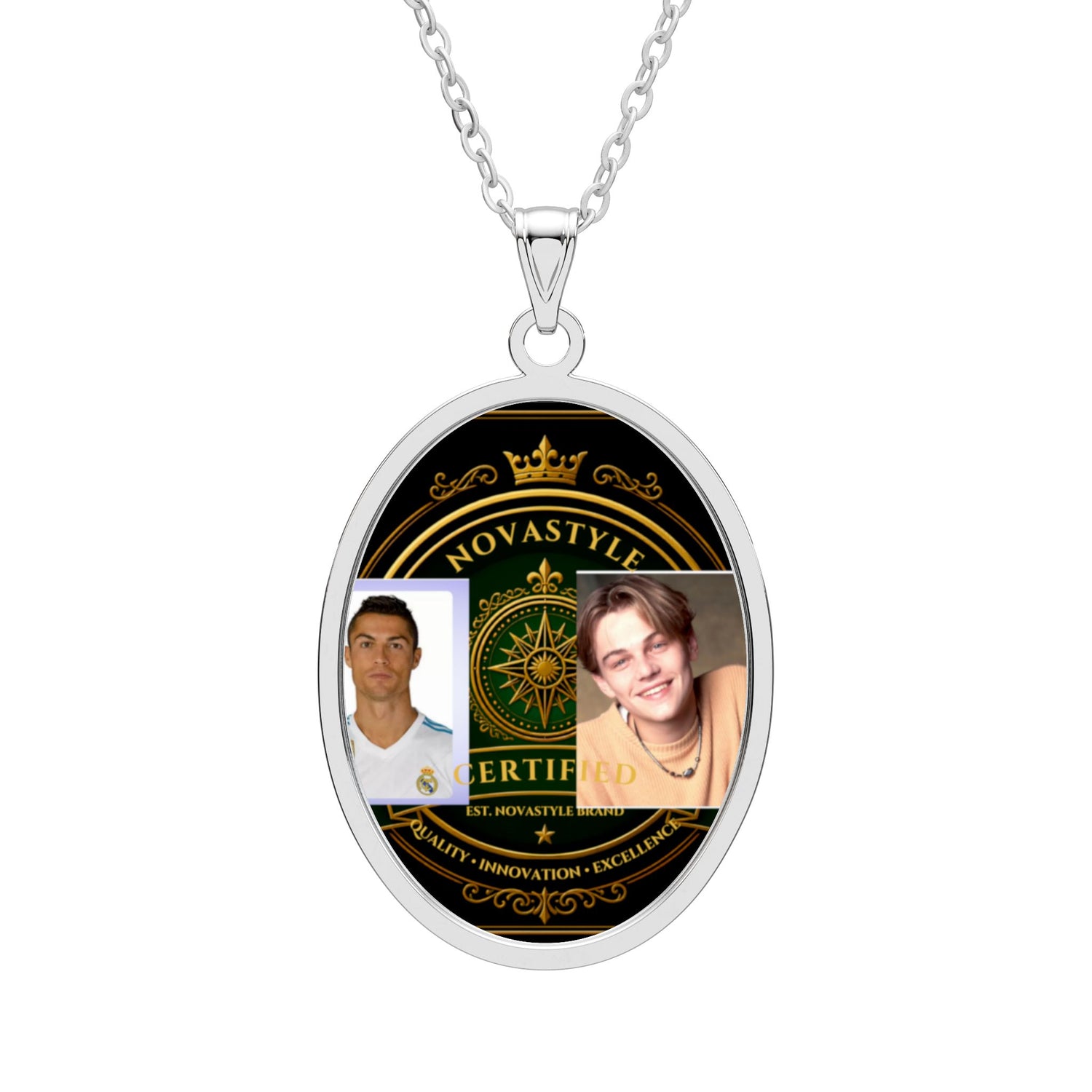 Personalized Photo Oval Pendant Necklace — Custom Memorial or Keepsake Jewelry