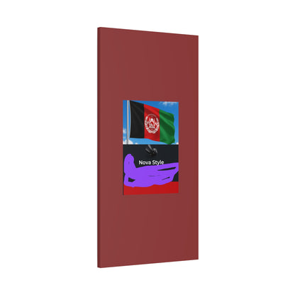 Afghan Flag Matte Canvas Print — Stretched 1.25" Wall Art
