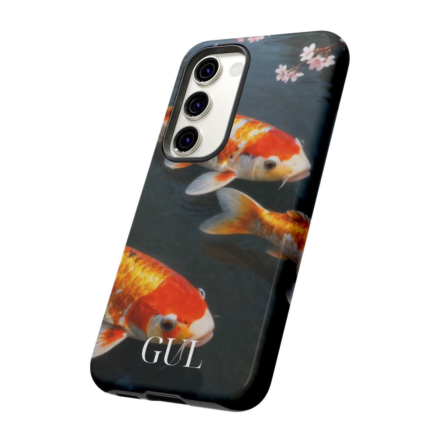 Koi Fish Tough Phone Case — Floral Pond Design