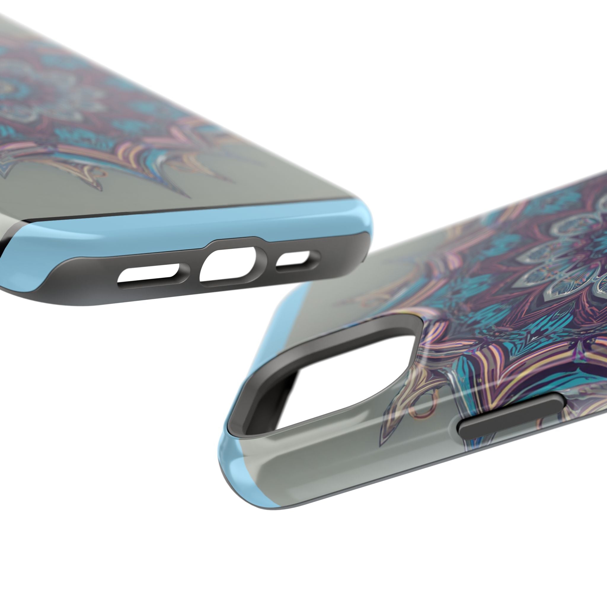 Phone Case — Blue Purple Mandala Magnetic Impact-Resistant Case