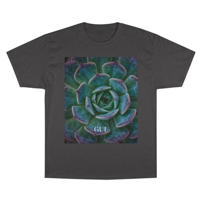 Champion Graphic T‑Shirt — Succulent &amp; Pyramid Photo Print Tee