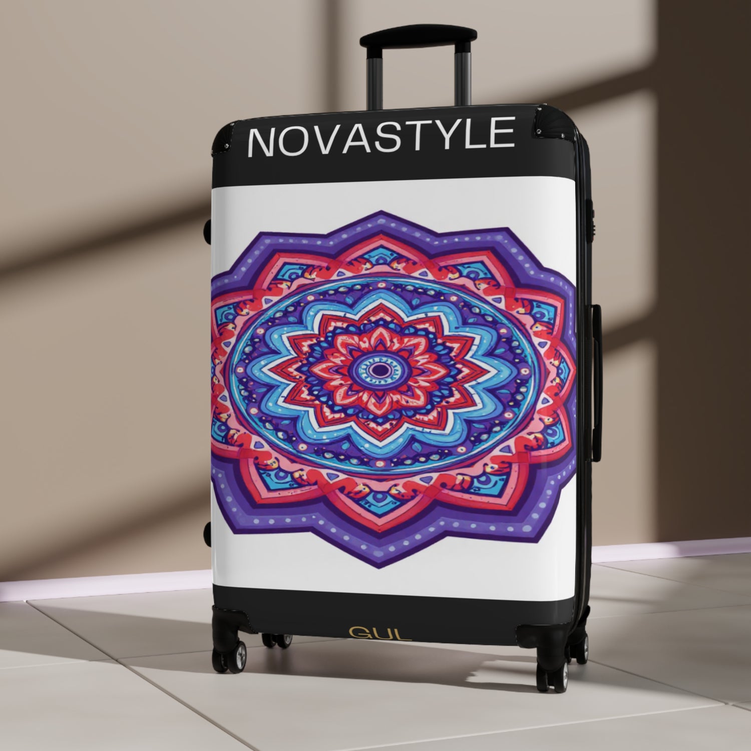 Mandala Travel Suitcase – Colorful Boho Carry-On Luggage