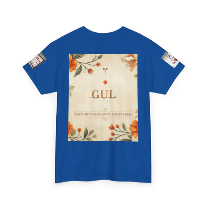 Floral Graphic Tee — GUL Botanical Print Cotton Shirt