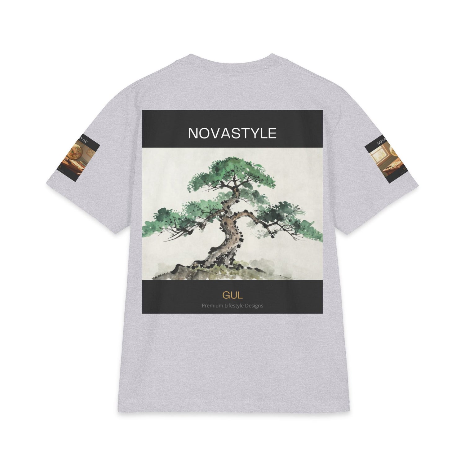 T-Shirt — NOVASTYLE Colorful Mandala &amp; Bonsai Graphic Tee