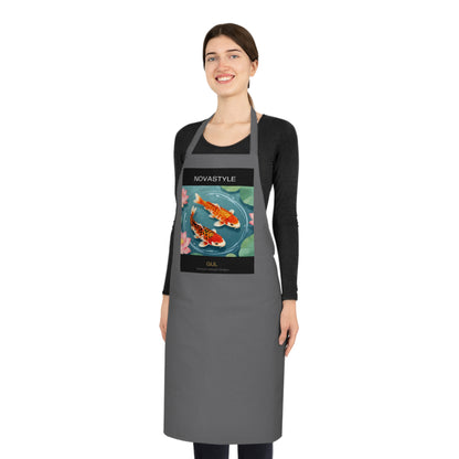 Koi Pond Cotton Apron — Artistic Fish Kitchen Apron