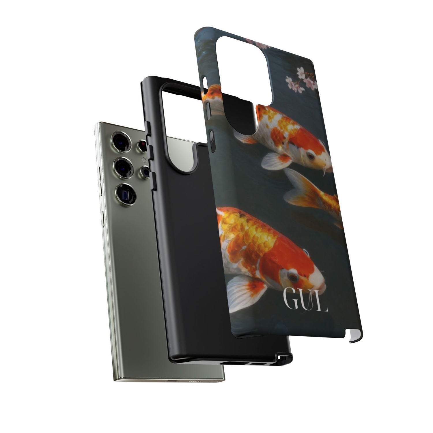 Koi Fish Tough Phone Case — Floral Pond Design