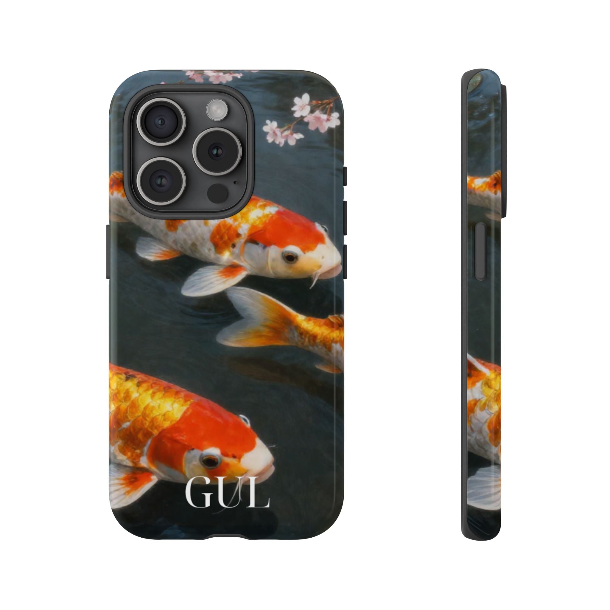 Koi Fish Tough Phone Case — Floral Pond Design