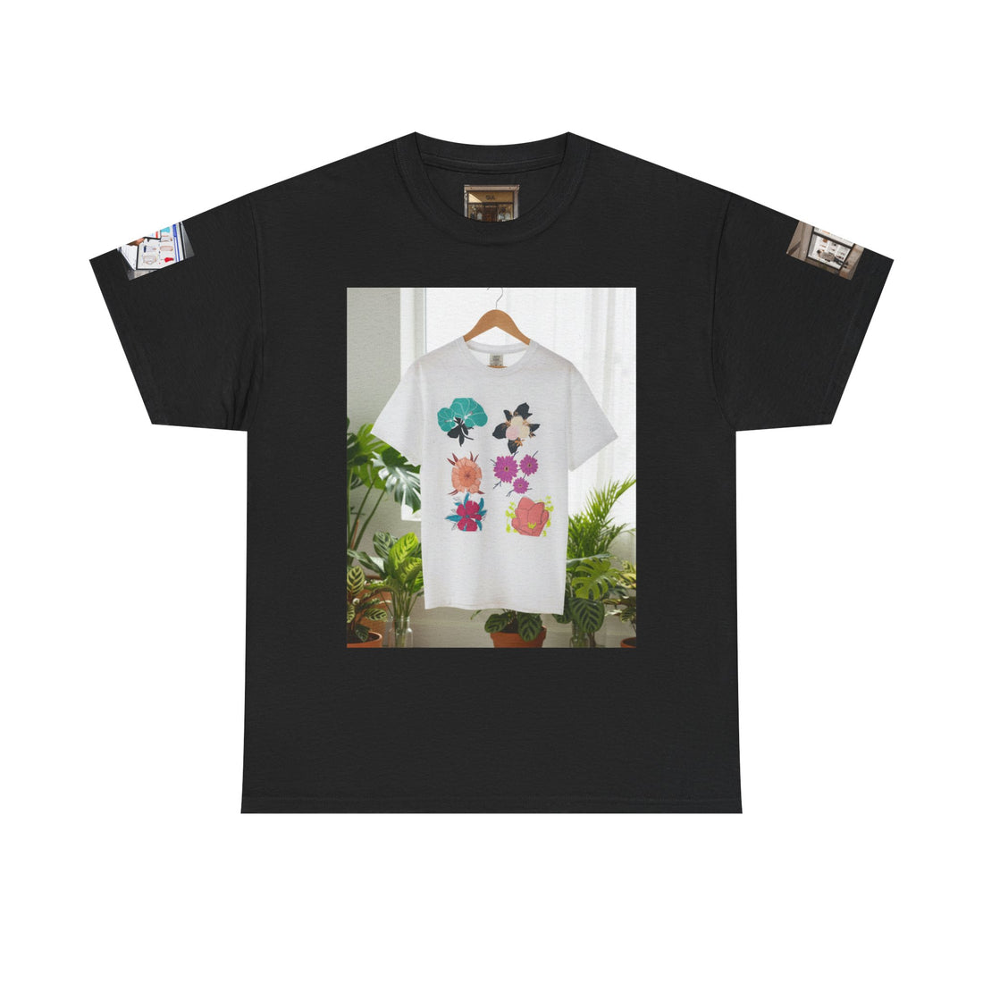 Floral Graphic Tee — GUL Botanical Print Cotton Shirt