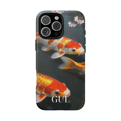 Koi Fish Tough Phone Case — Floral Pond Design