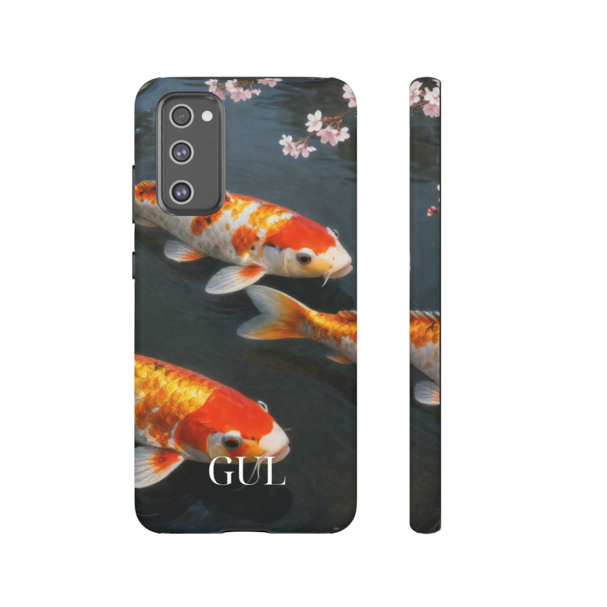 Koi Fish Tough Phone Case — Floral Pond Design