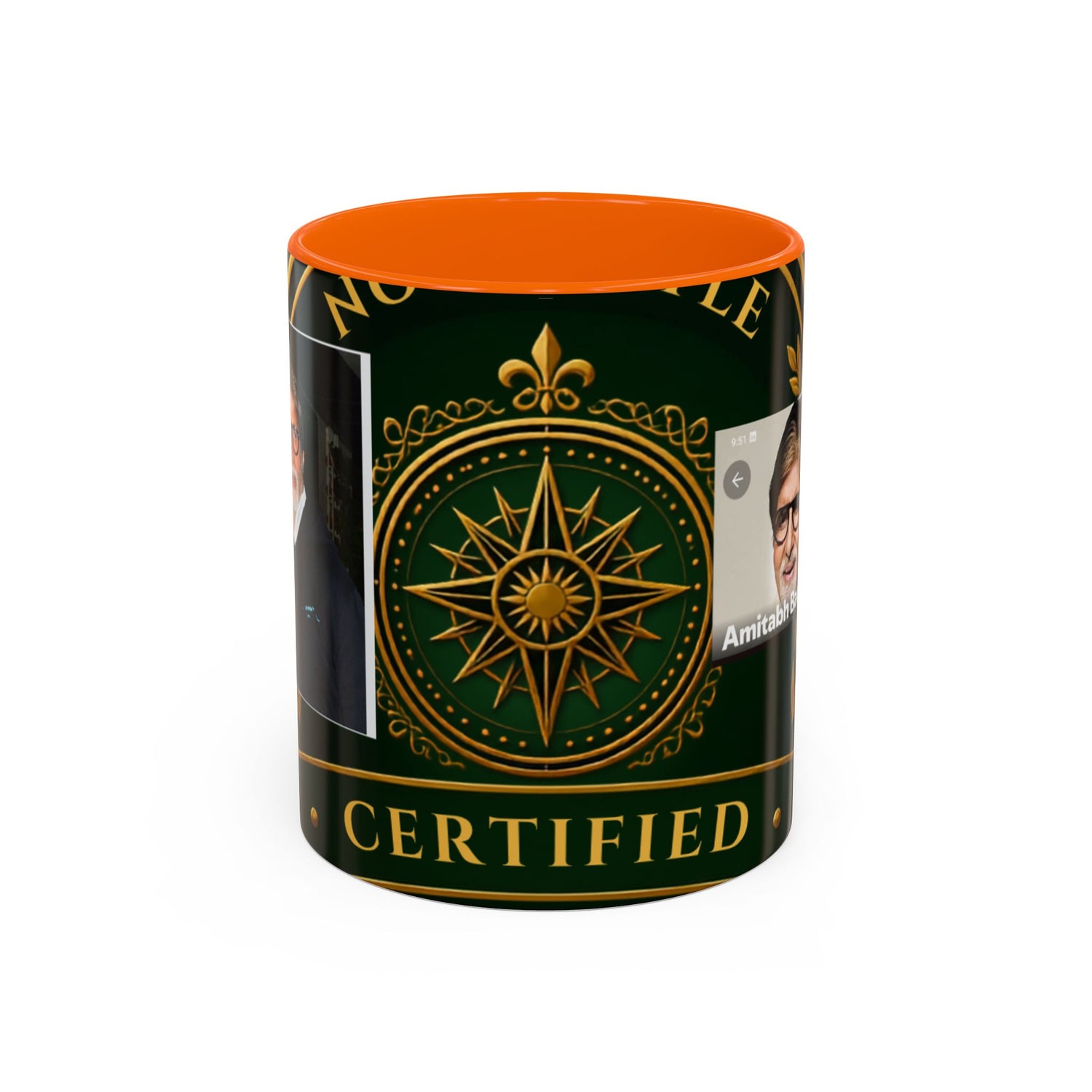 Certified Collector Accent Coffee Mug — Portrait Emblem Design (11/15 oz)