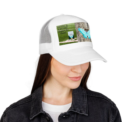 Butterfly Memorial Trucker Hat — In Loving Memory Grave Marker Cap