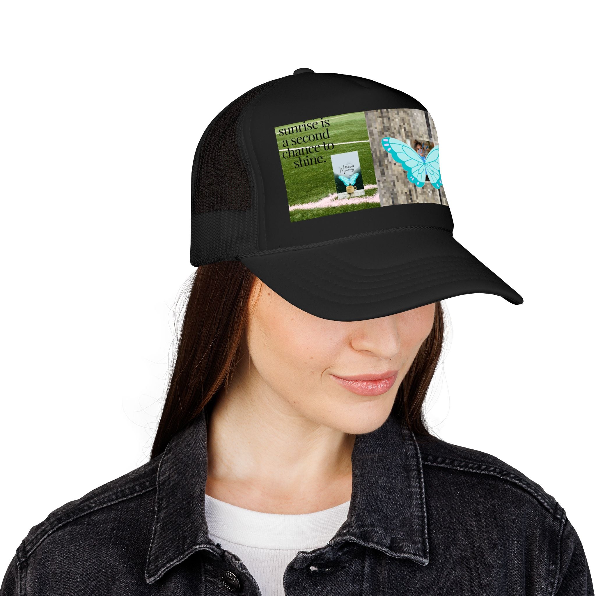 Butterfly Memorial Trucker Hat — In Loving Memory Grave Marker Cap