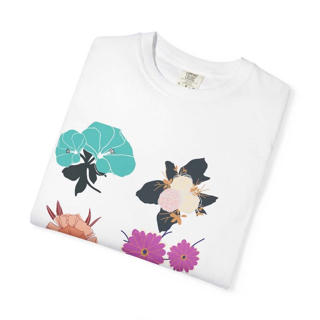 Custom Logo T-Shirt | Floral & Tropical Botanical Print Tee