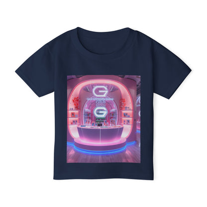 Toddler T-Shirt — Colorful Neon Shop &amp; Rainbow Shopping Bag Graphic