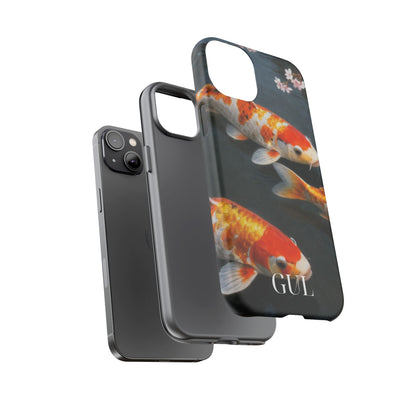 Koi Fish Tough Phone Case — Floral Pond Design