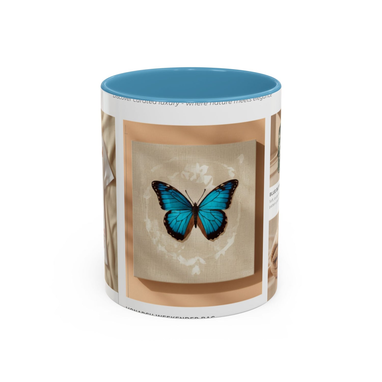 Butterfly Accent Coffee Mug — Blue Butterfly Collage 11/15oz