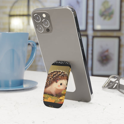 Hedgehog Phone Grip — Cute Fall Woodland Click-On Stand