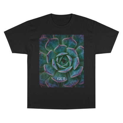Champion Graphic T‑Shirt — Succulent &amp; Pyramid Photo Print Tee