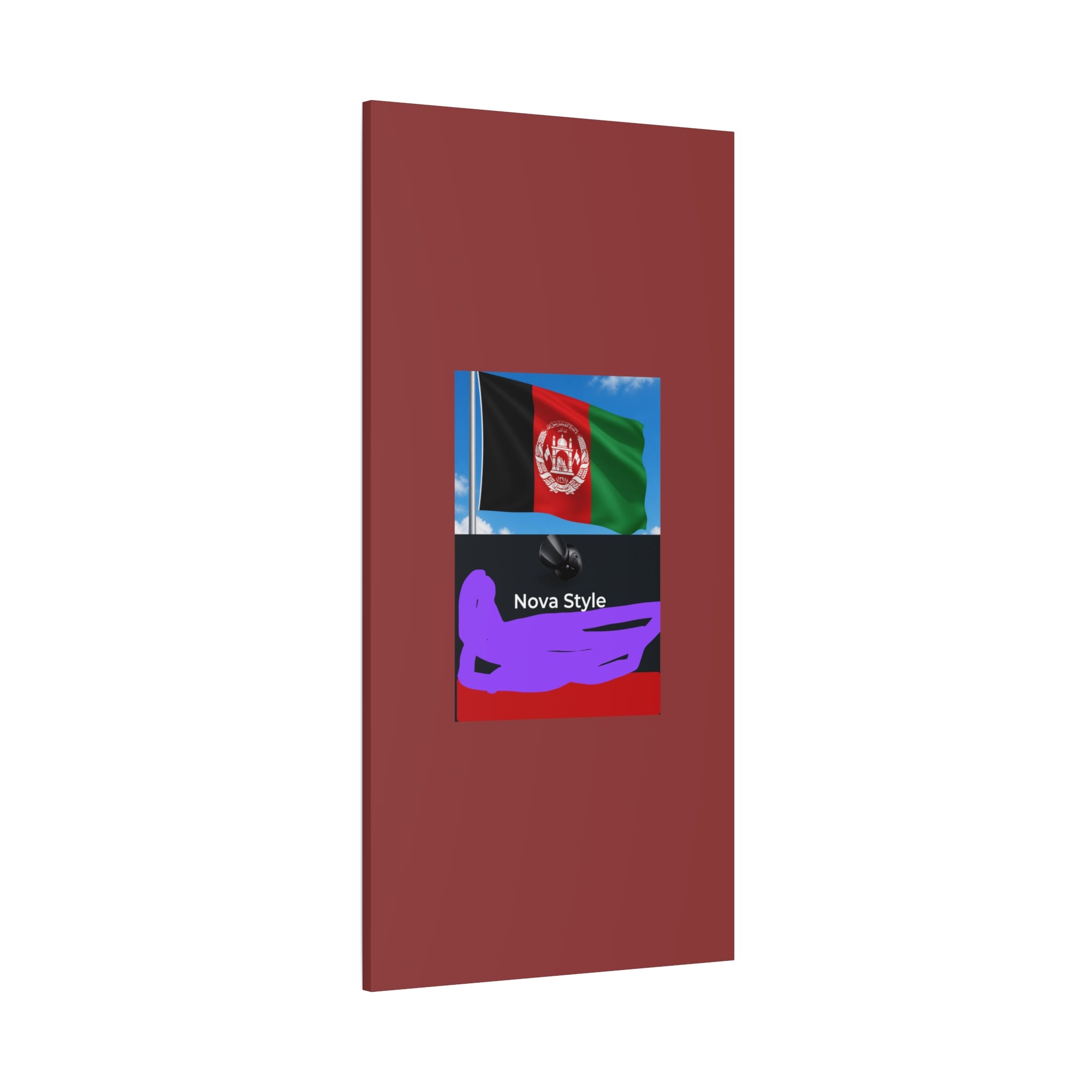 Afghan Flag Matte Canvas Print — Stretched 1.25" Wall Art