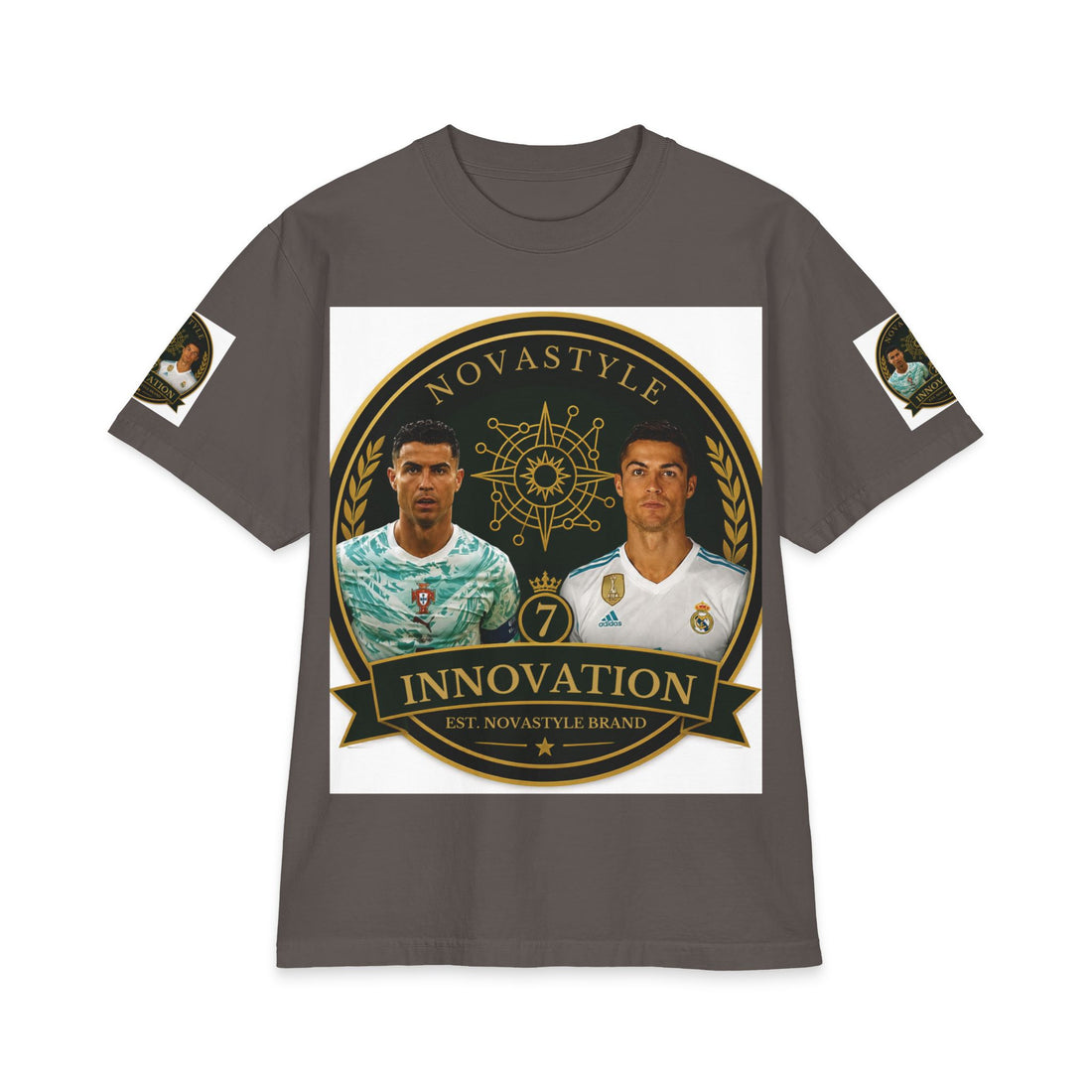 Innovation Crest Emblem Tee — Oversized Heavyweight Cotton