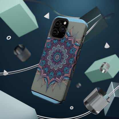 Phone Case — Blue Purple Mandala Magnetic Impact-Resistant Case