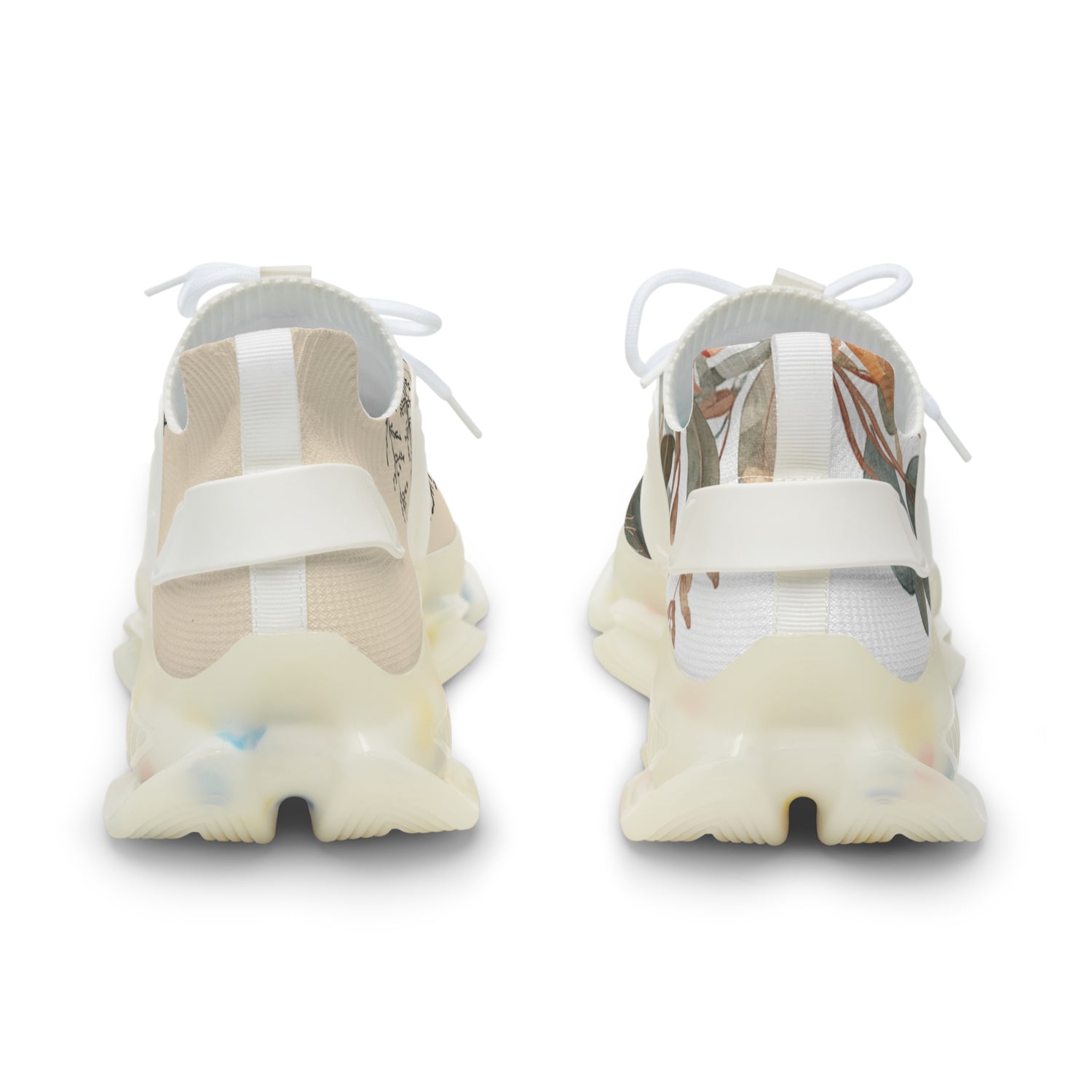 Floral Fern Mesh Sneakers — Lightweight Botanical Athletic Shoes for Men