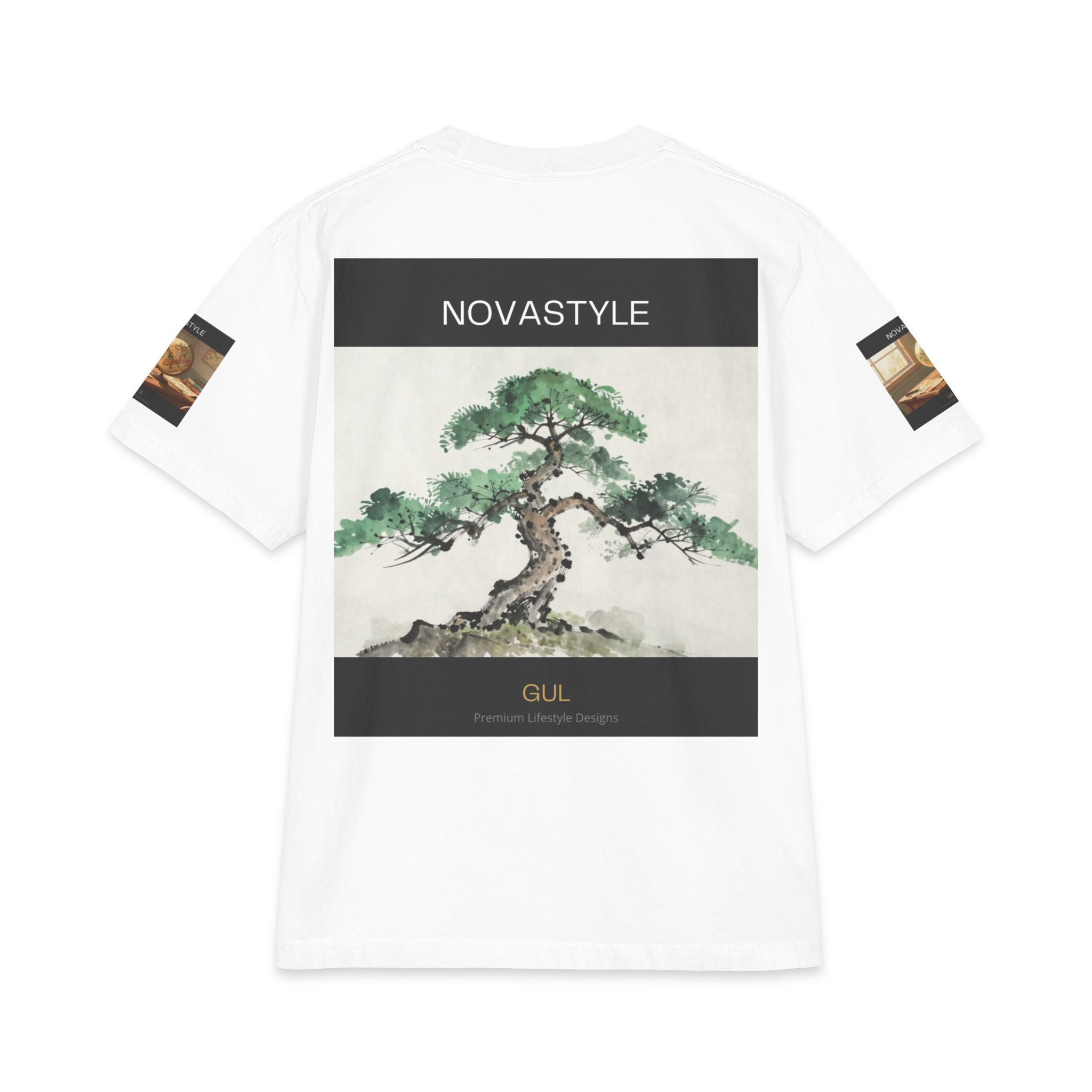 T-Shirt — NOVASTYLE Colorful Mandala &amp; Bonsai Graphic Tee