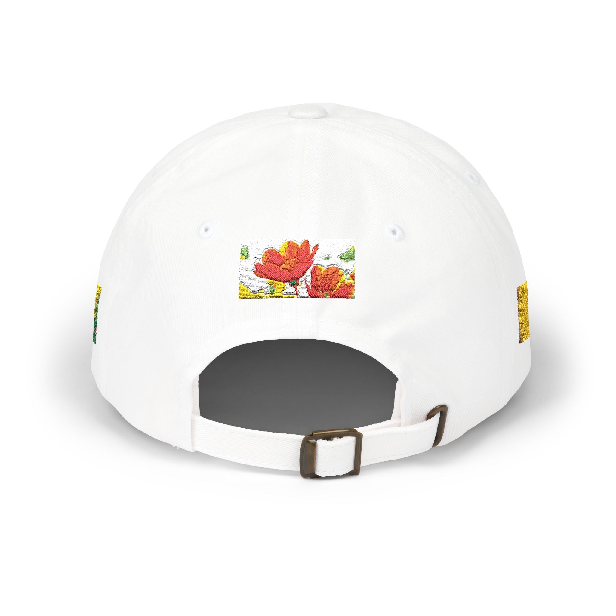 Floral Patch Dad Cap — Colorful Poppy Garden Embroidered Baseball Hat