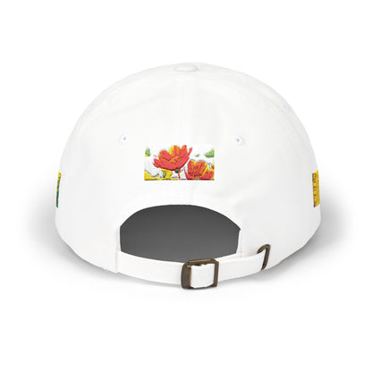Floral Patch Dad Cap — Colorful Poppy Garden Embroidered Baseball Hat