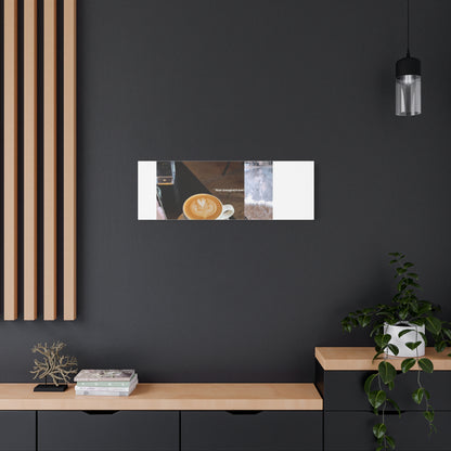 Latte &amp; Landscape Matte Canvas Wall Art — Coffee Shop Photo Collage