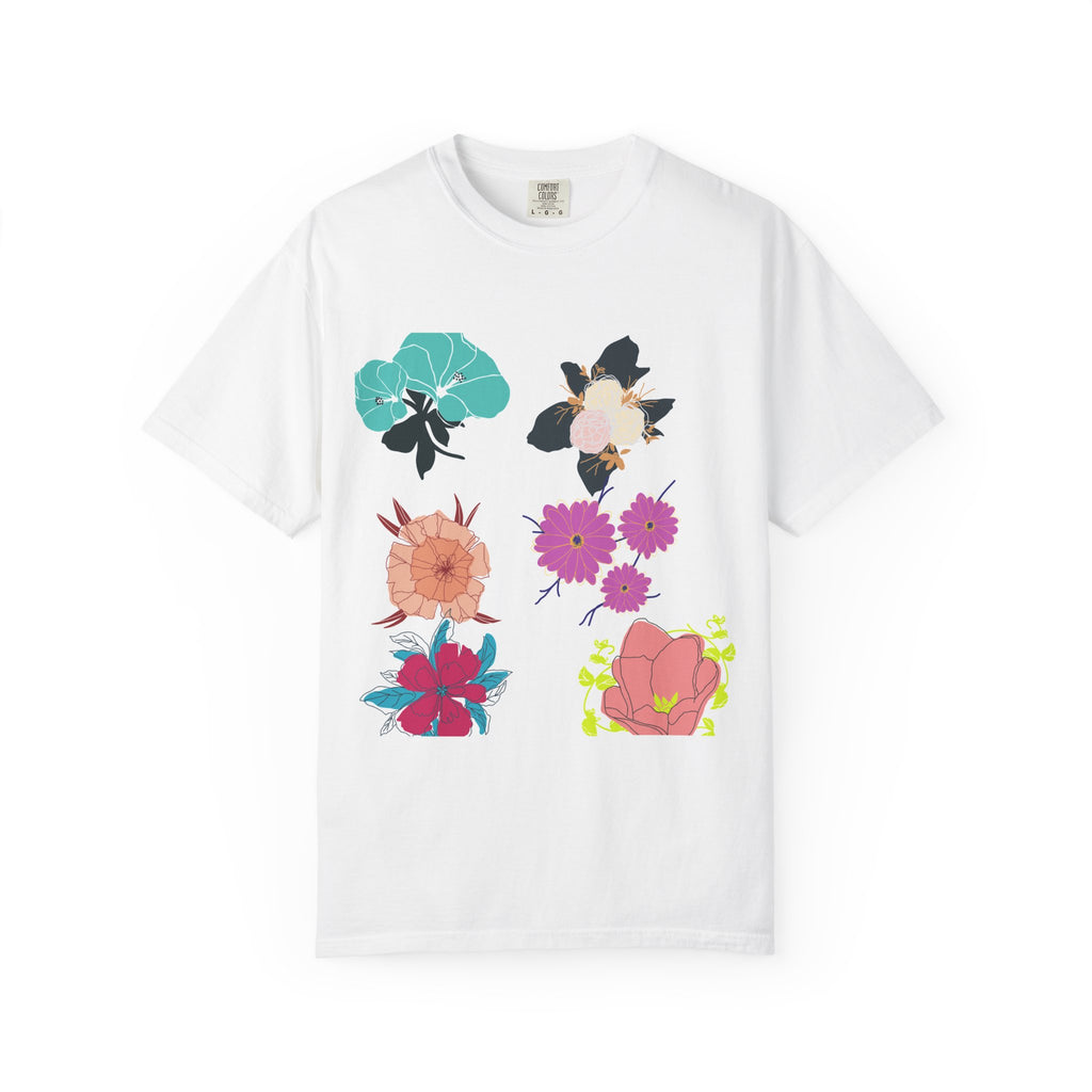 Floral & Tropical Leaves Graphic T-Shirt — Botanical Print Tee
