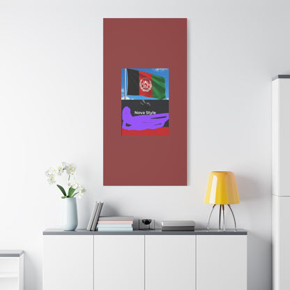 Afghan Flag Matte Canvas Print — Stretched 1.25" Wall Art