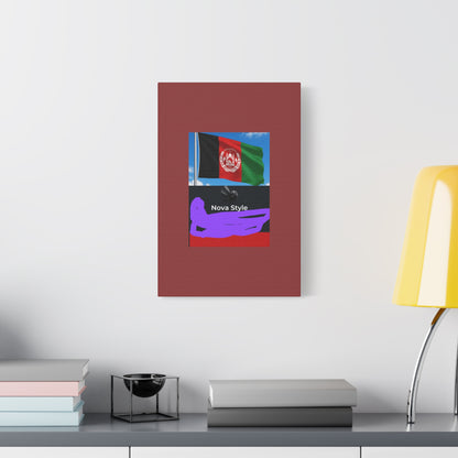 Afghan Flag Matte Canvas Print — Stretched 1.25" Wall Art