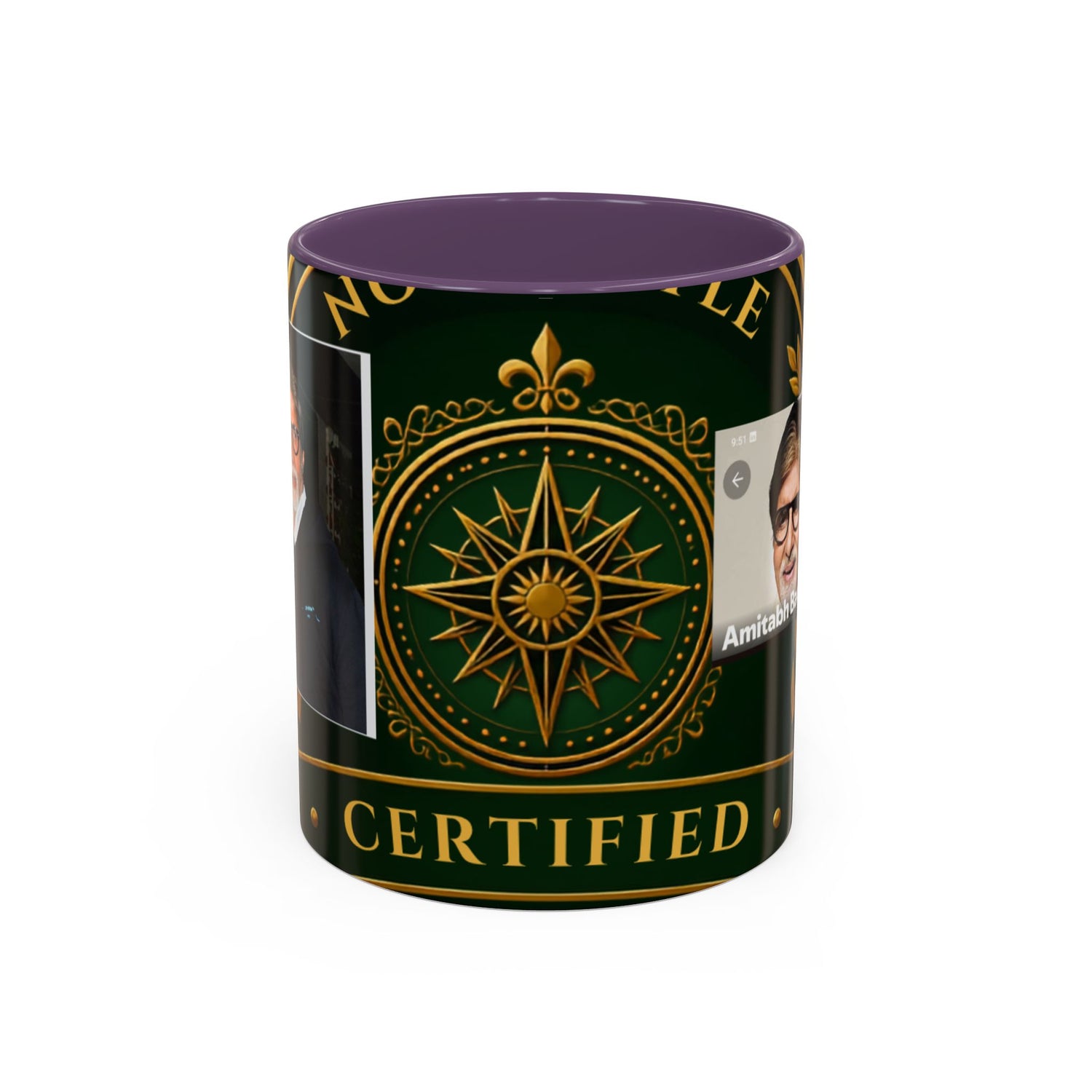 Certified Collector Accent Coffee Mug — Portrait Emblem Design (11/15 oz)