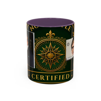 Certified Collector Accent Coffee Mug — Portrait Emblem Design (11/15 oz)