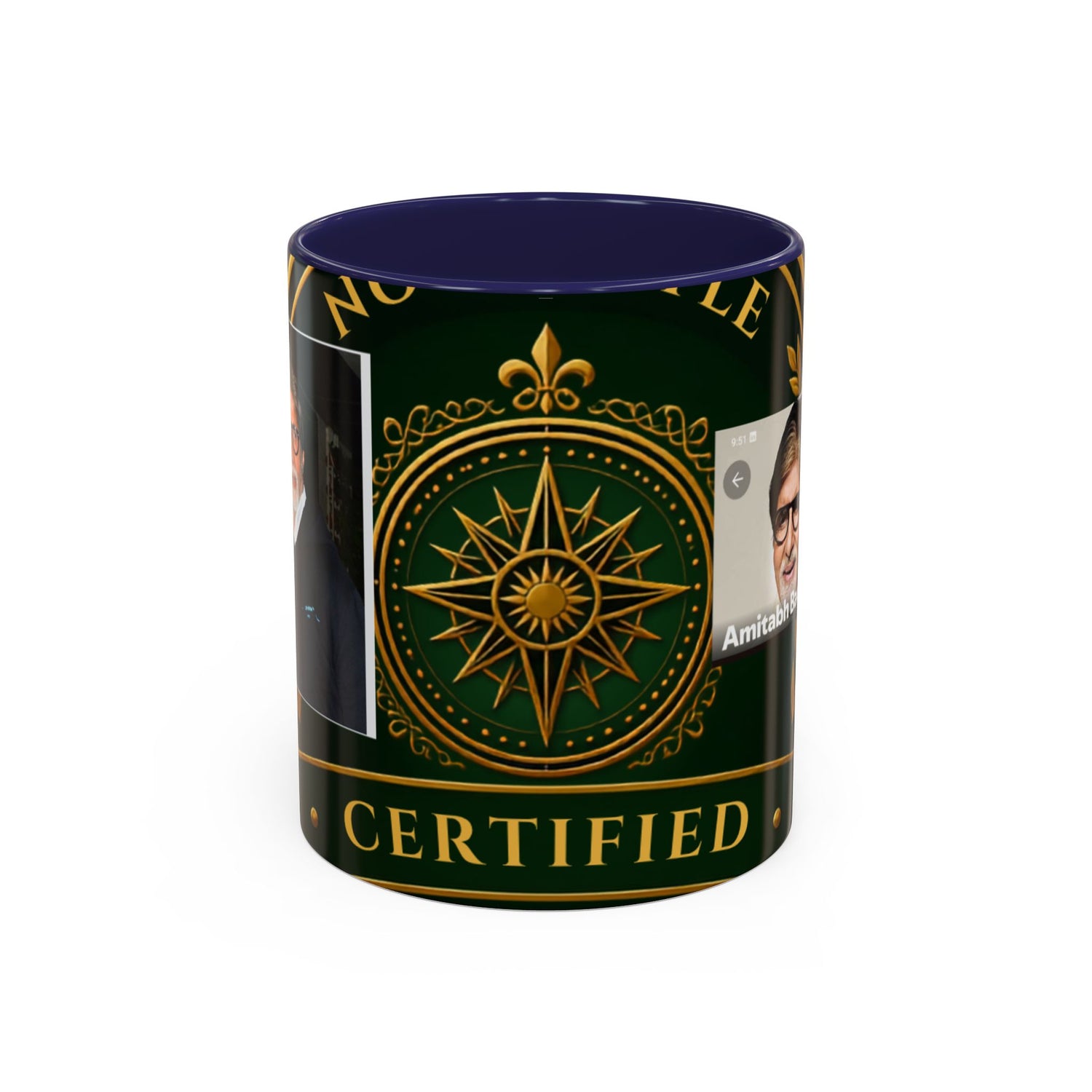 Certified Collector Accent Coffee Mug — Portrait Emblem Design (11/15 oz)