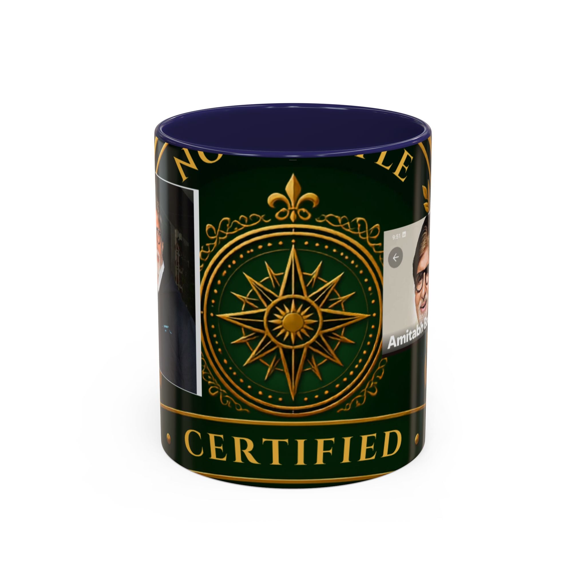Certified Collector Accent Coffee Mug — Portrait Emblem Design (11/15 oz)
