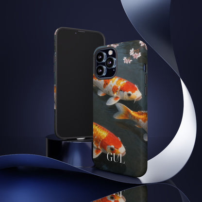 Koi Fish Tough Phone Case — Floral Pond Design