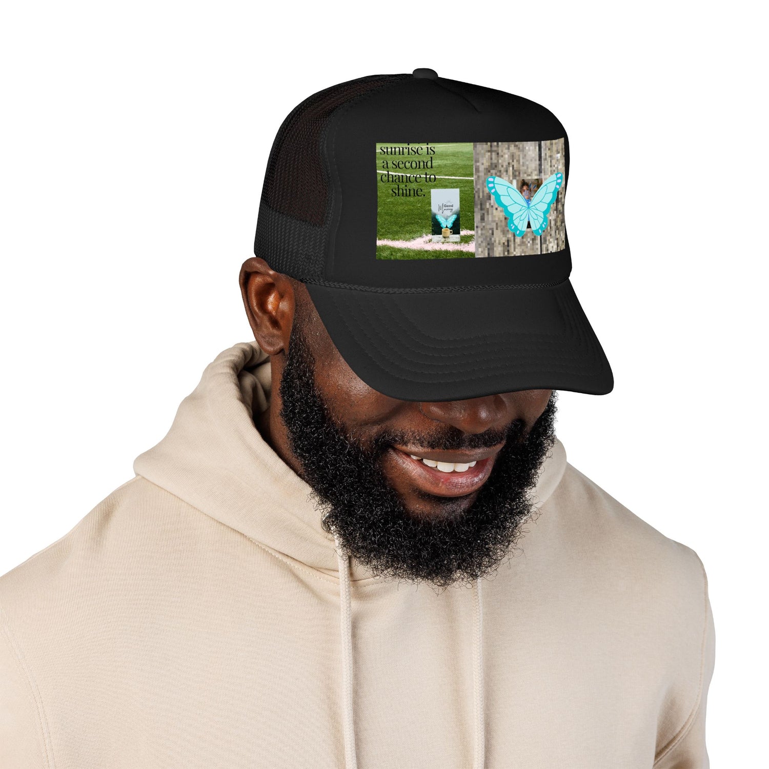Butterfly Memorial Trucker Hat — In Loving Memory Grave Marker Cap