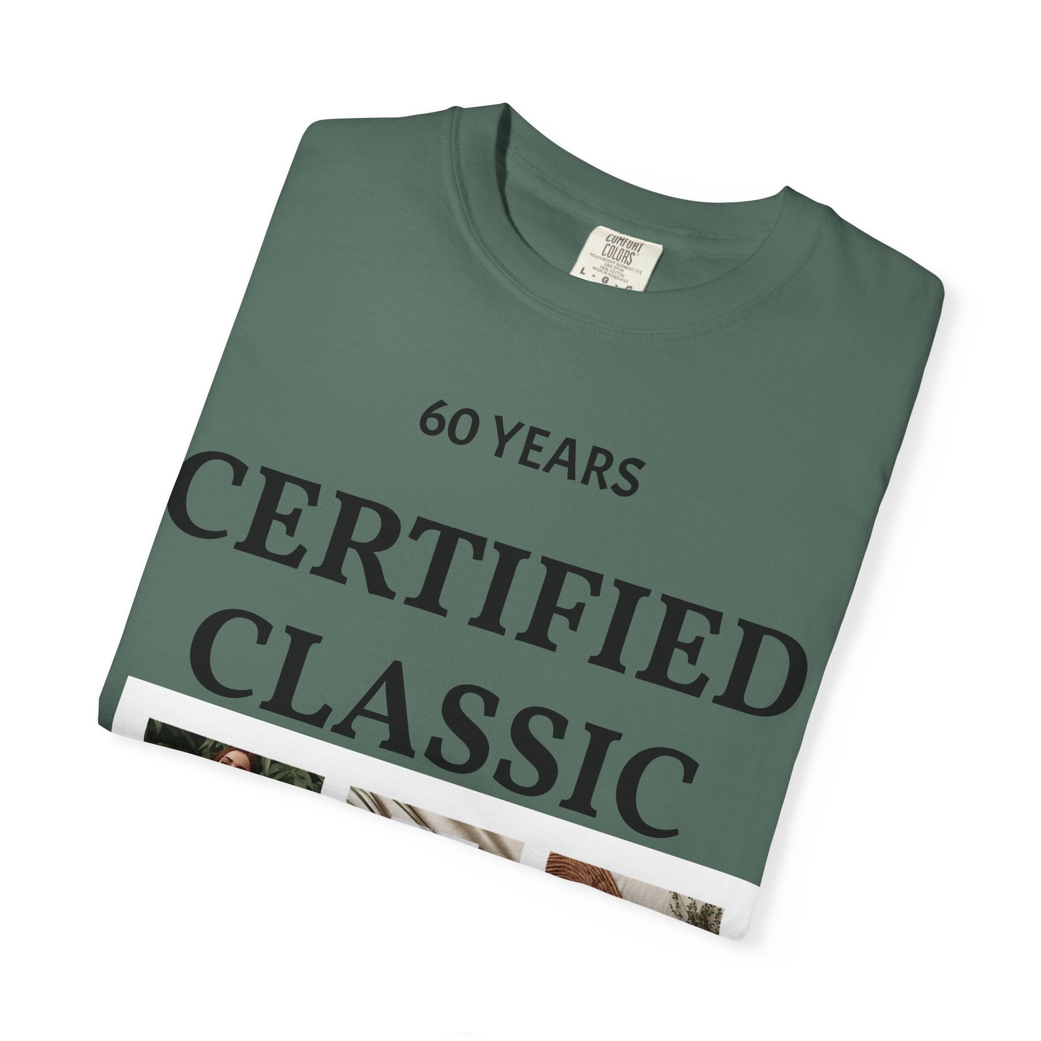 Certified Classic 60 Years T-Shirt – Vintage Collage Home &amp; Lifestyle Tee