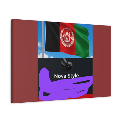 Afghan Flag Matte Canvas Print — Stretched 1.25" Wall Art