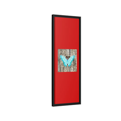 Blue Butterfly Framed Canvas Art – Matte Multi‑Color Wall Print