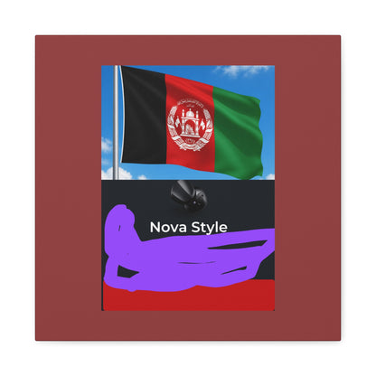 Afghan Flag Matte Canvas Print — Stretched 1.25" Wall Art
