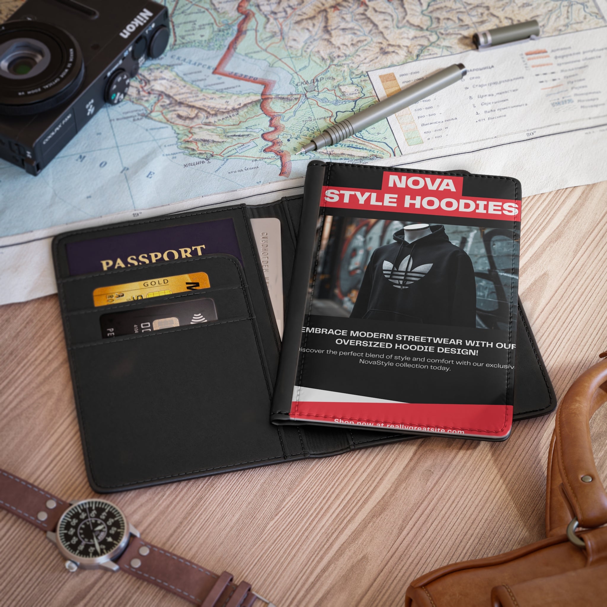 Passport Cover - Nova Style Hoodies Streetwear Design Passport Holder