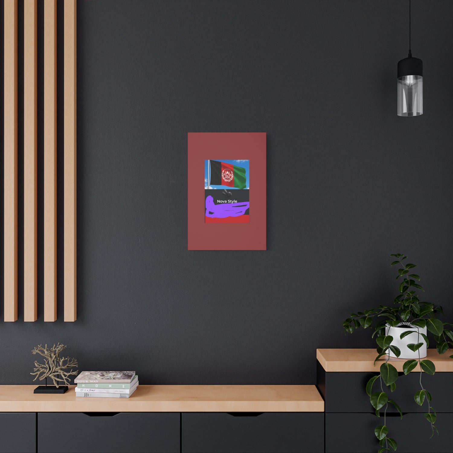 Afghan Flag Matte Canvas Print — Stretched 1.25" Wall Art