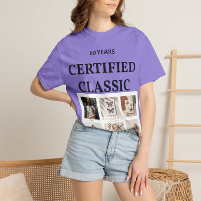 Certified Classic 60 Years T-Shirt – Vintage Collage Home &amp; Lifestyle Tee